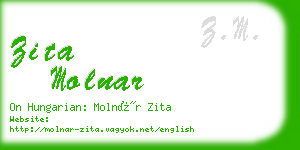 zita molnar business card